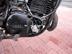 Yamaha Motorrad Detailansicht; anklicken zum Vergrößern